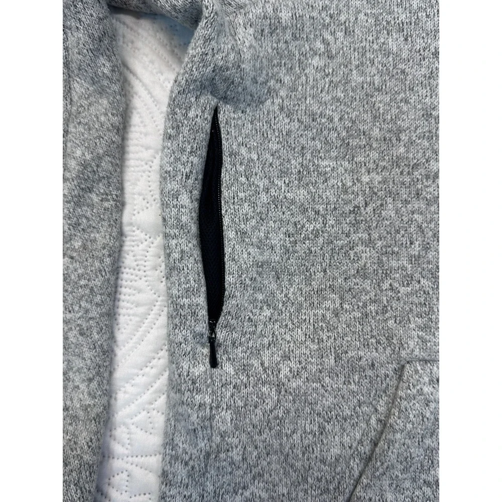 Nike Tech Fleece Knit Full Zip Jacket Grey Black Trim 806983-063 Womens Medium